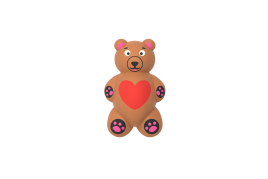 Резиновая фигура "Медвежонок и сердце"