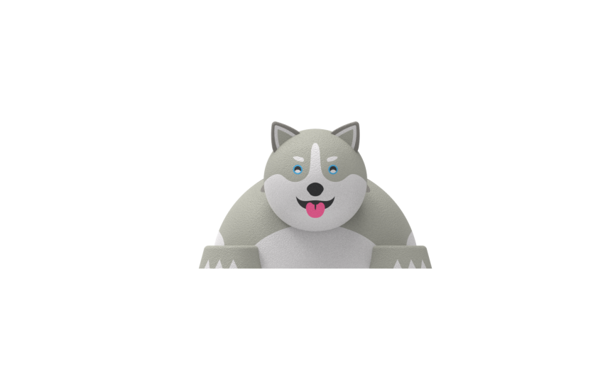 Резиновая фигура "Собака Хаски" фото 1