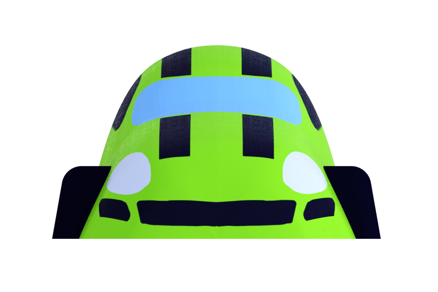 Резиновая фигура "Гоночная машина зеленая" фото 4